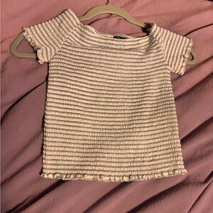 Cute Ribbed Cropped Tee